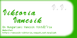 viktoria vancsik business card